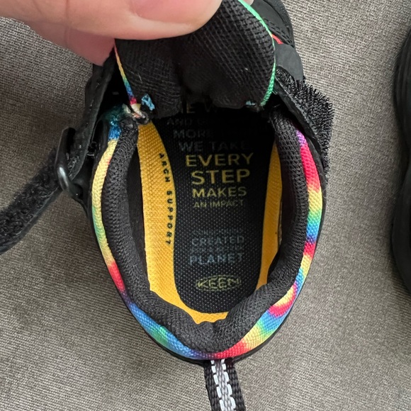 Keen Newport Shoe Toddler Sport Size 6 Black Leather Rainbow NWOT Water - Picture 4 of 7